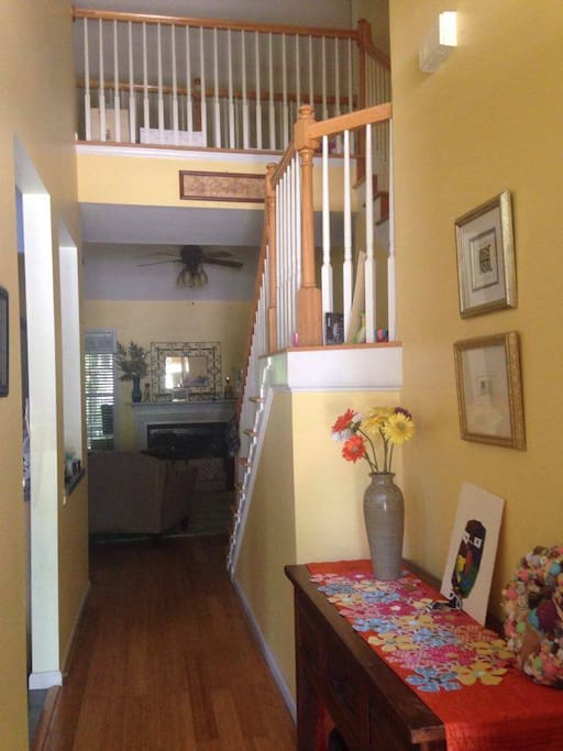 Entry hallway. Laundry and half bath off to the right.
