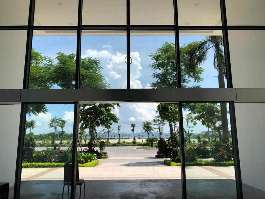 Front entrance looking over the bay