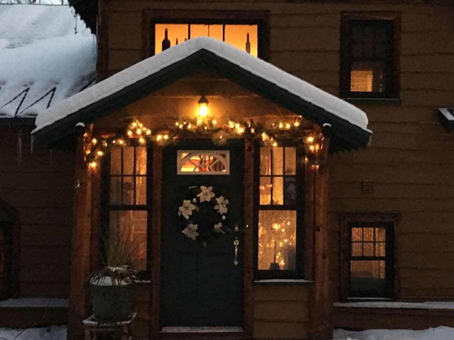 Front of Home during the holidays
