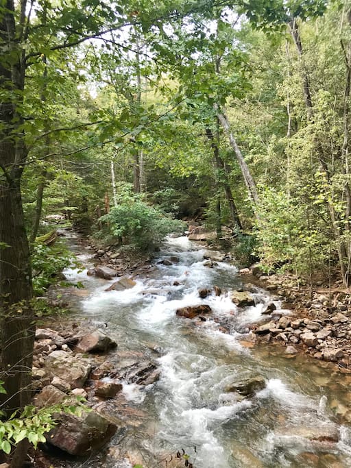 Stream runs beside The Loft