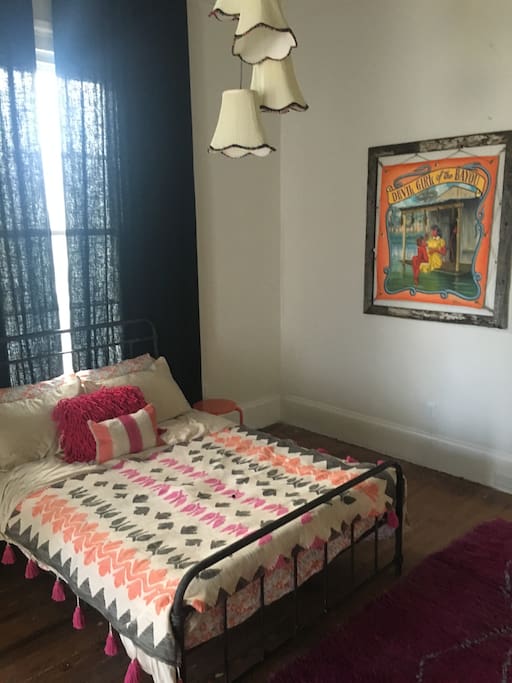 First bedroom with comfy full bed