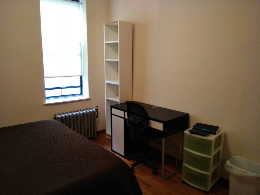 Your desk, bookshelf and storage