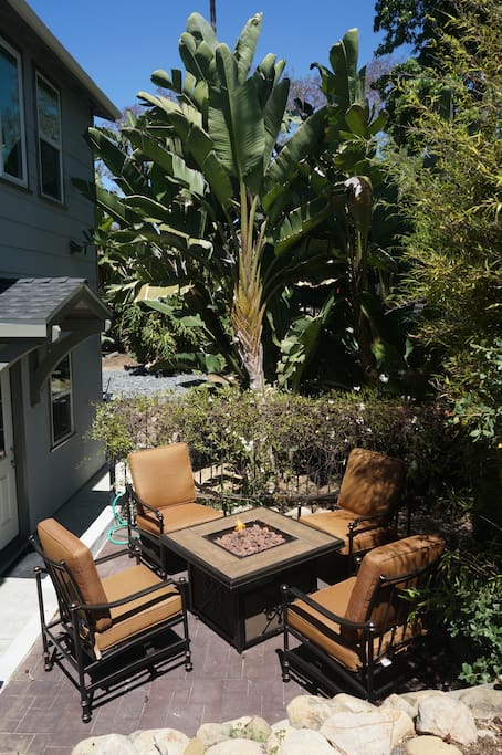 Patio set near front door