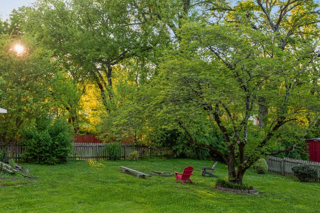 Enjoy this Lush Backyard w/Fire Pit