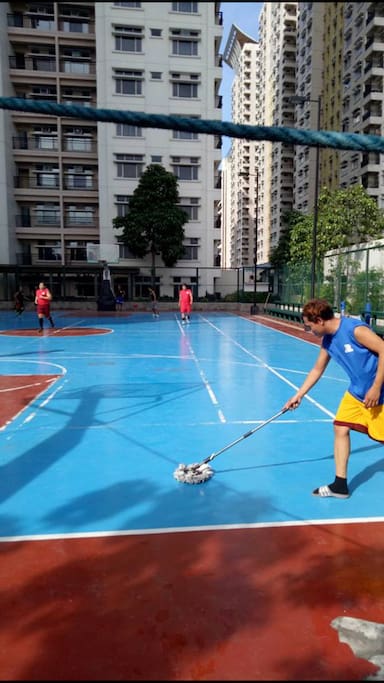 Basketball court at sane floor and near our unit