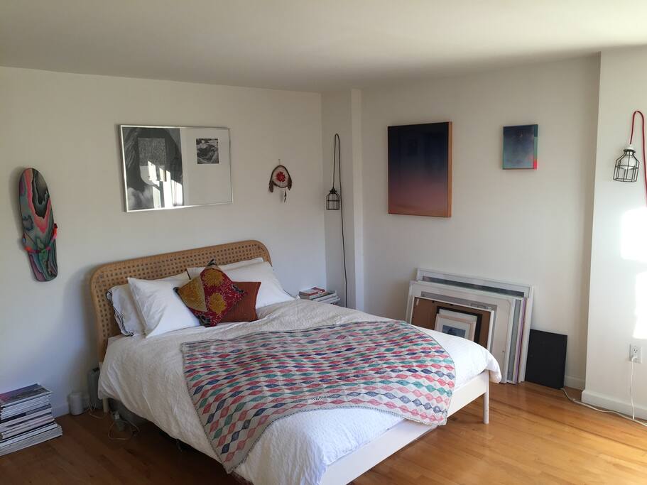 Spacious master bedroom with amazing natural light !