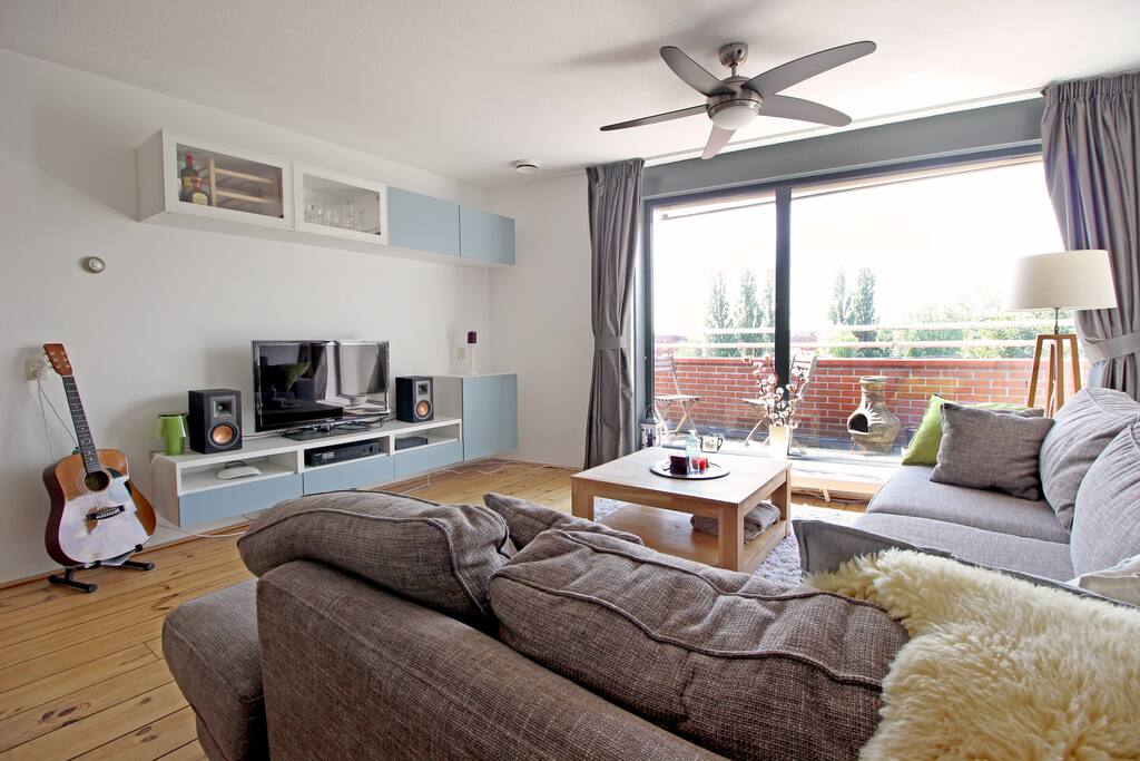 There is a lot of natural light
