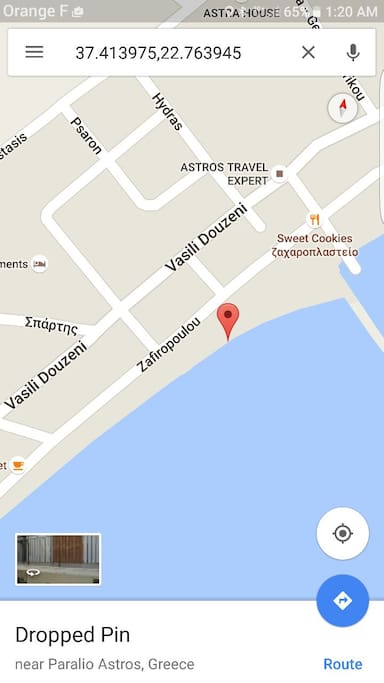 pin of flat at gogle maps
