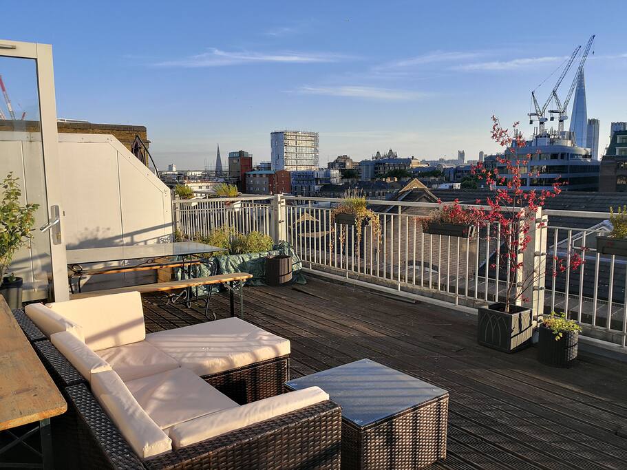 Access to the private terrace from your room.