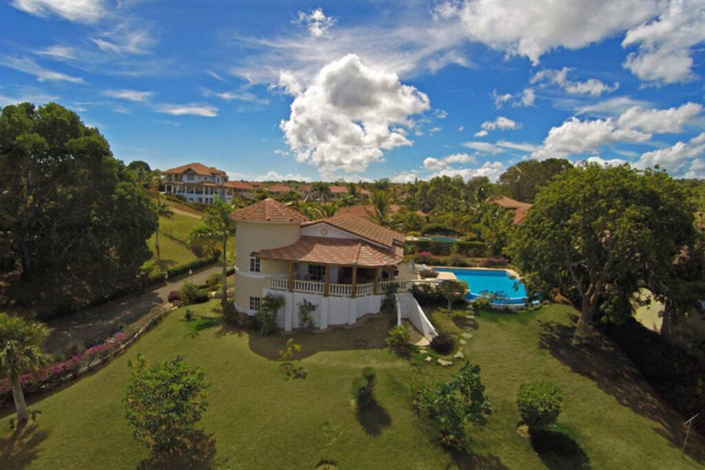 Drone shot villa