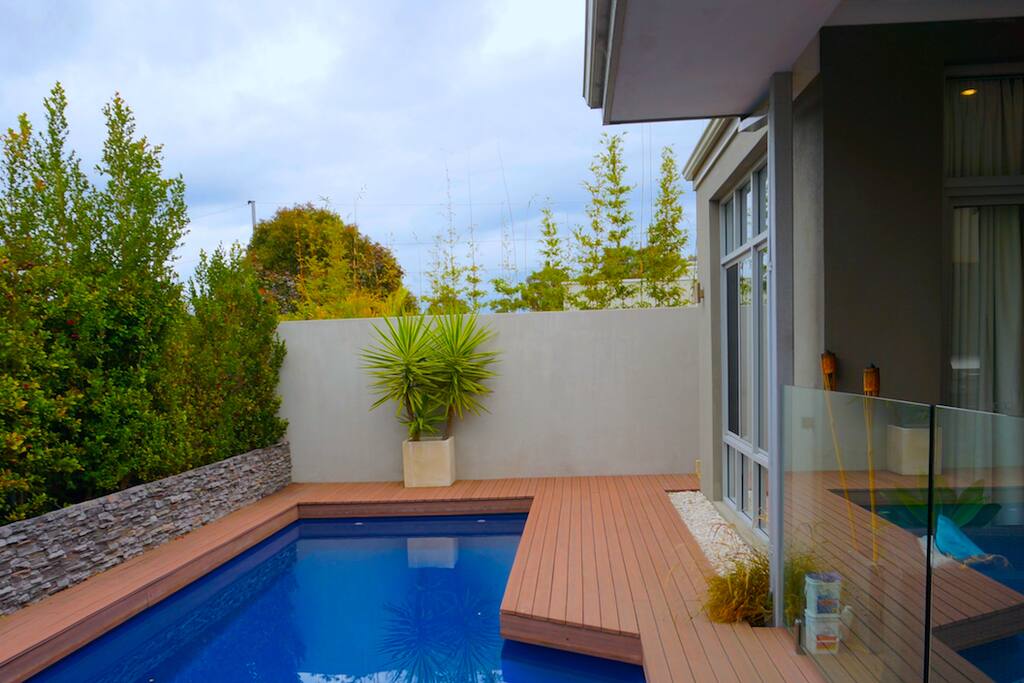 Saltwater pool and deck