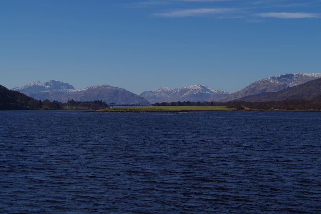 Incredible views down Loch Leven, only a two-minute walk away