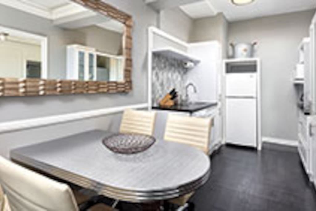 Separate kitchen with eating area