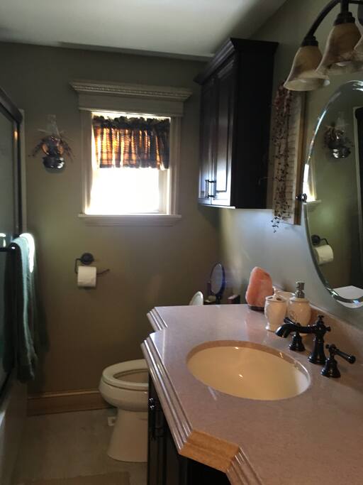One bathroom for now, Bathtub and shower