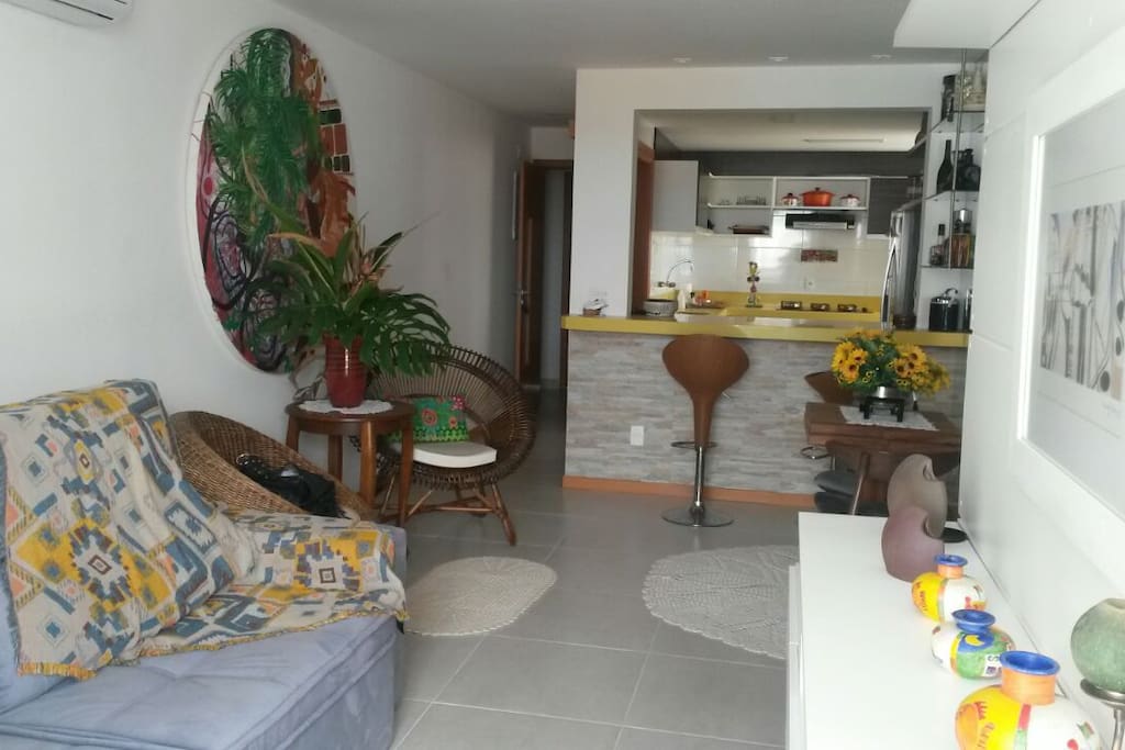 sala com cozinha americana