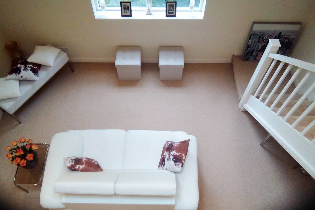 View of living room from upstairs