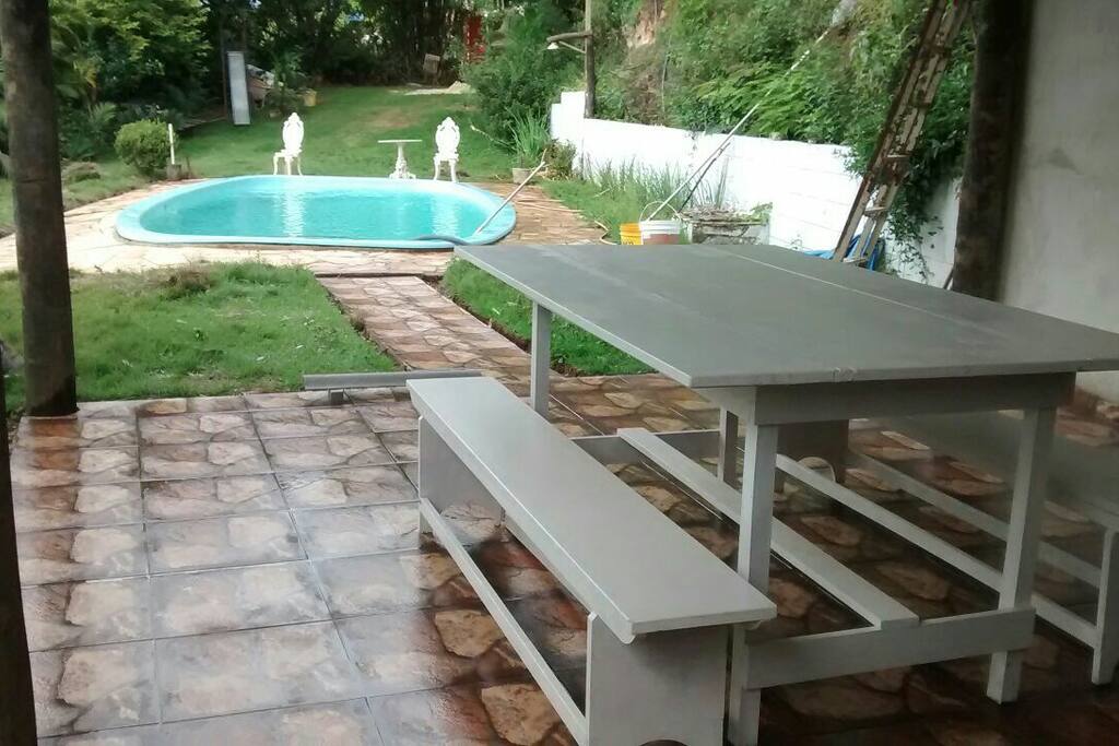 espaço de lazer e churrasqueira