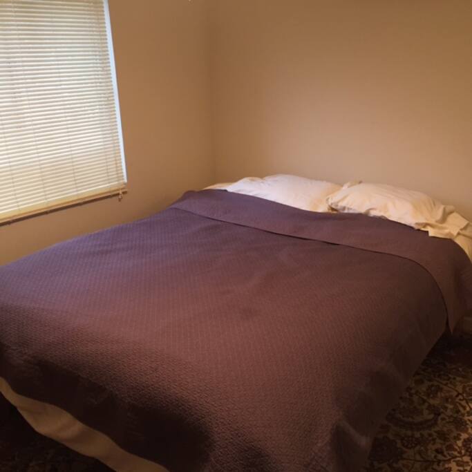 The Bed is a Queen size organic futons on a boxspring...nice cotton sheets