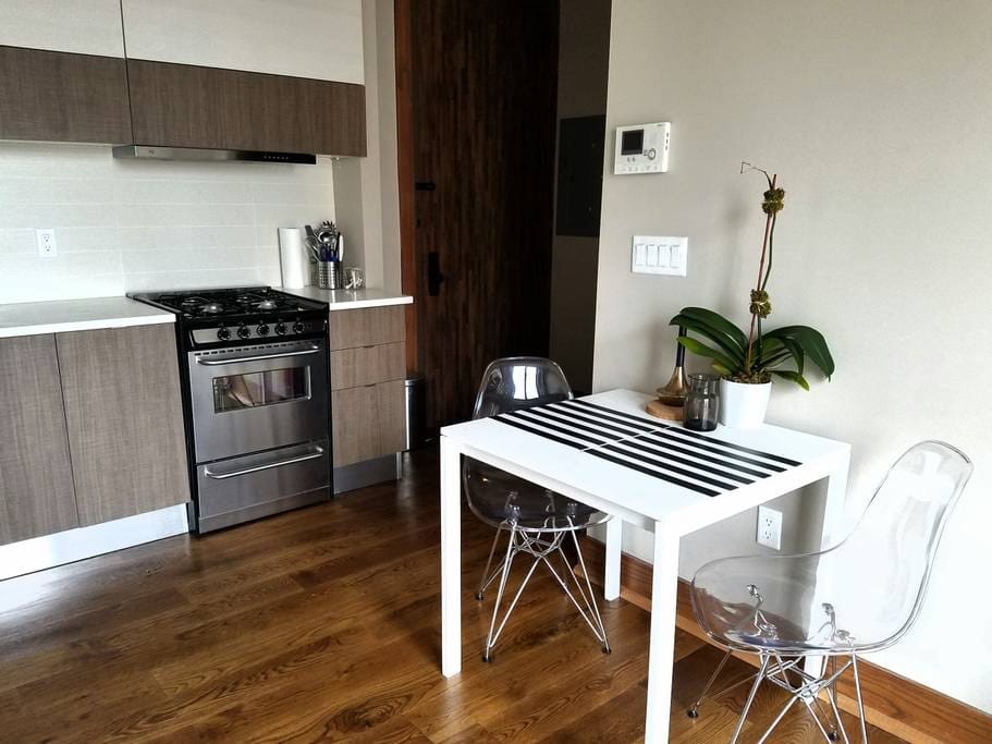 Small dining space.