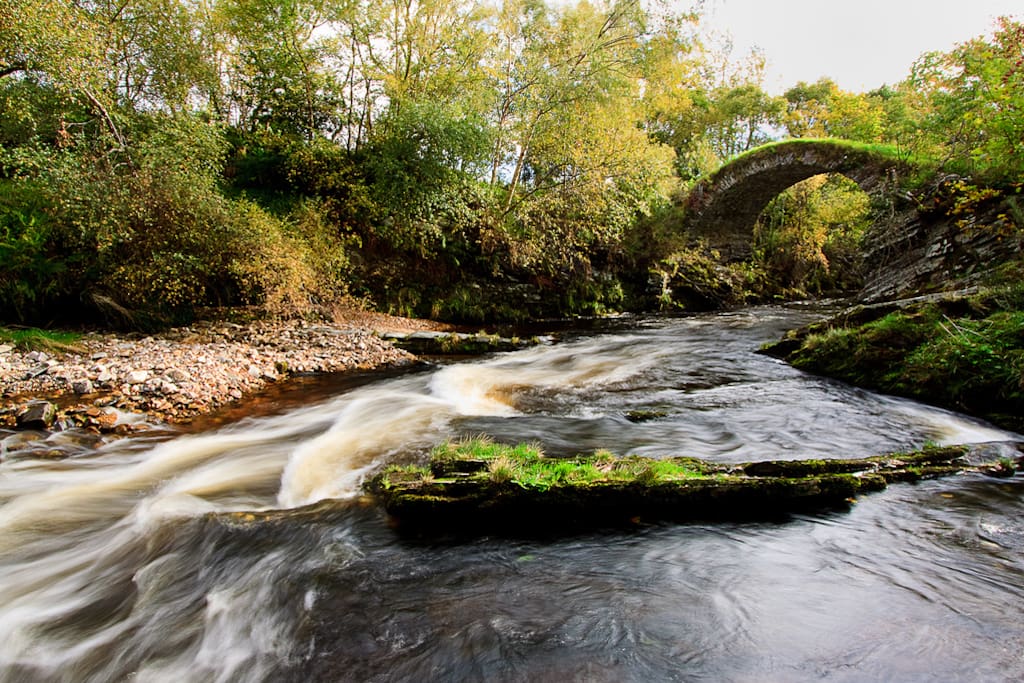 Things to See: Packhorse Bridge & the River Livet (visible from the rear garden)