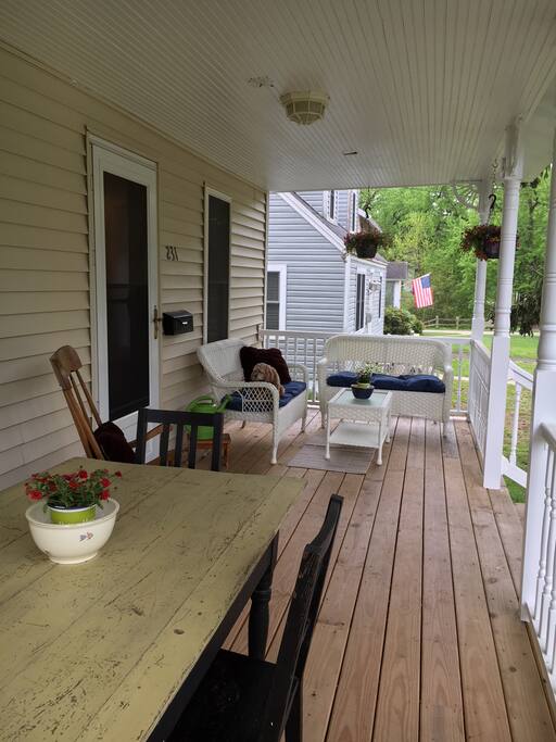 Dreamy porch to hang out and observe the world