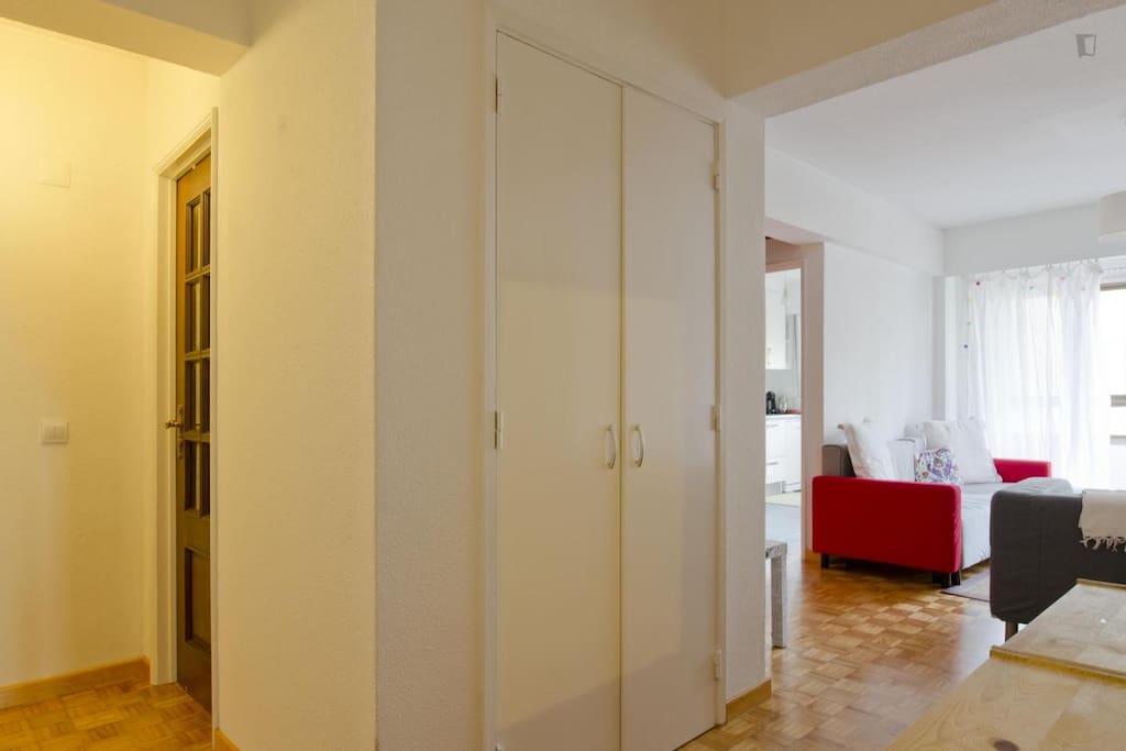 Living room and door to the bathroom
