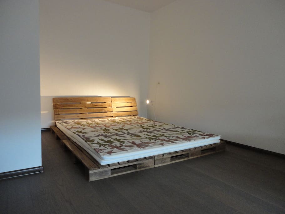 Our pallet bed. This is for couple stay.