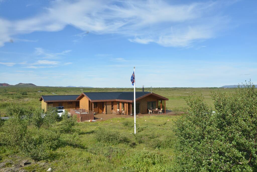 The main house and the sauna