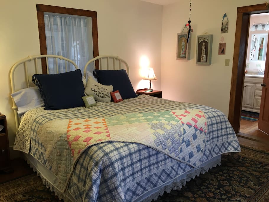 Twin beds made as a king bed make for a comfy nap.