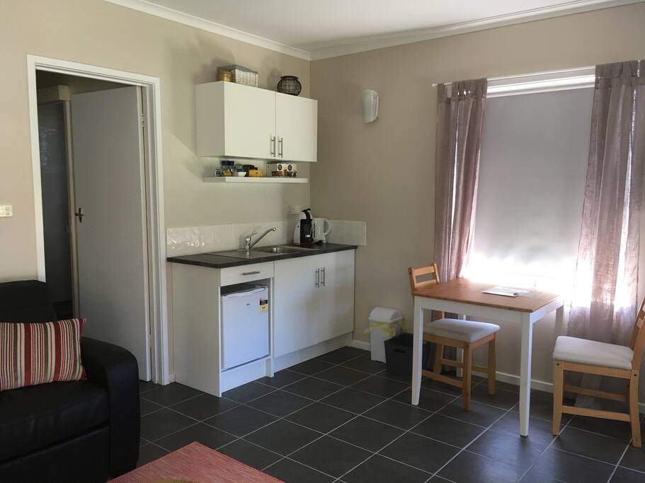 A well-supplied kitchenette