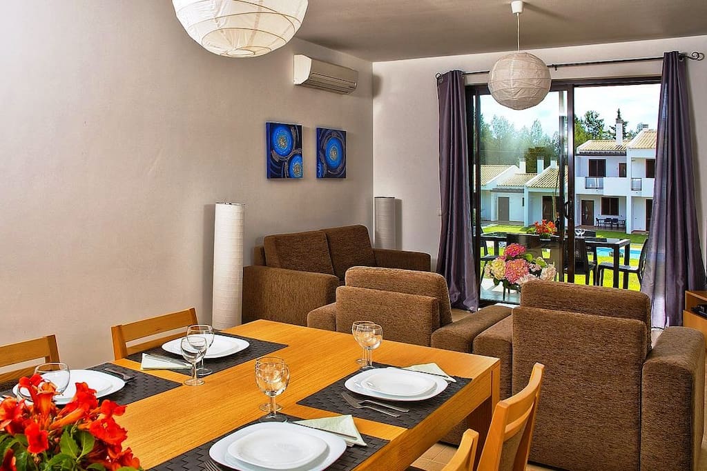 living room & dining area