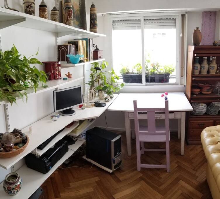 Work station with two desks.