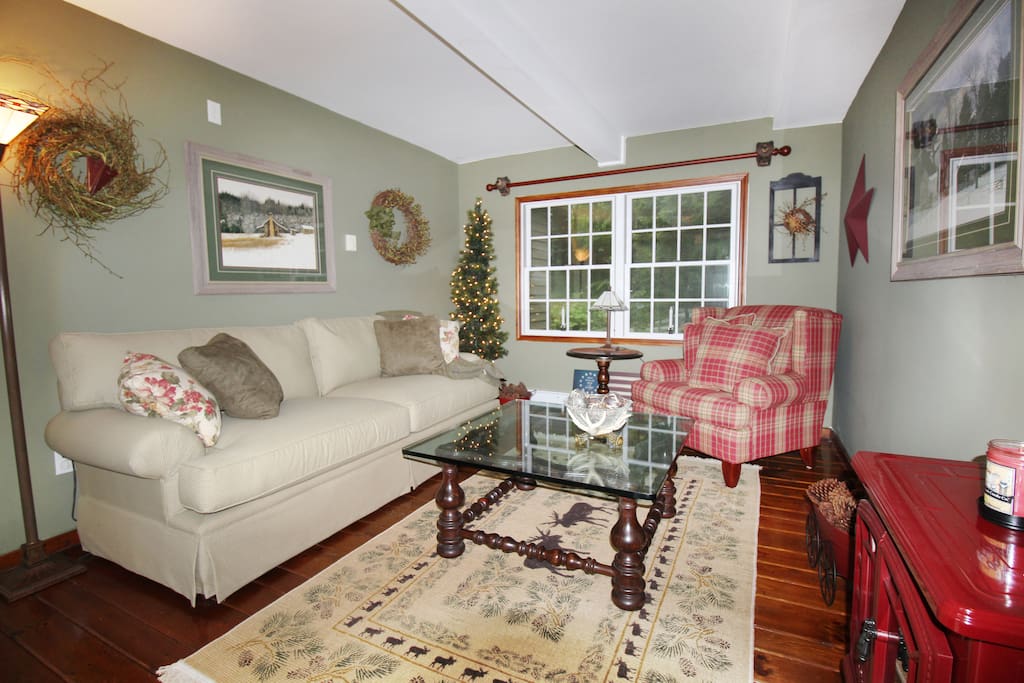 Sitting Room with Sliding Doors to Patio