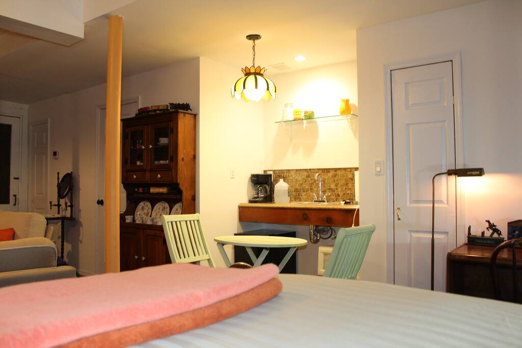 Beautiful studio that includes an Antique collection.