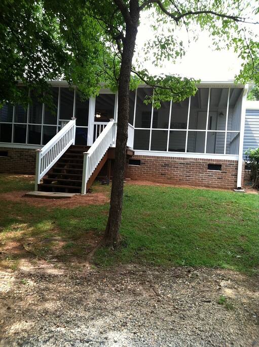 View of the house as you come up from the lake