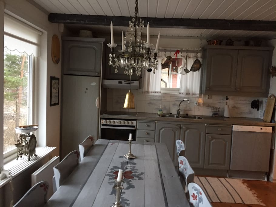 Living room with kitchen