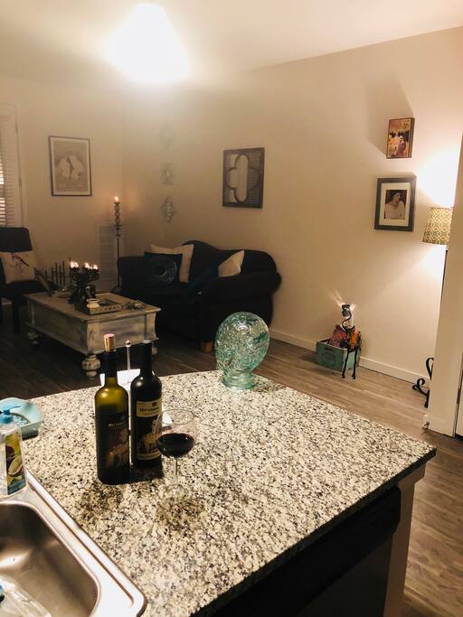 Living room and kitchen are wide open space.