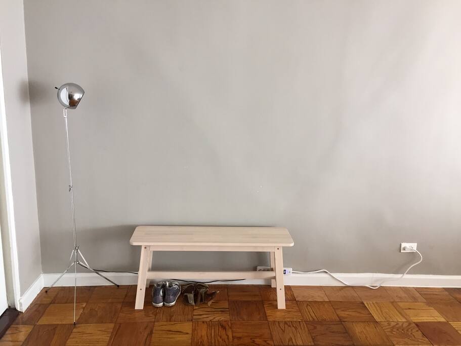 Shoe bench.