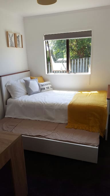 Available bedroom with pullout bed