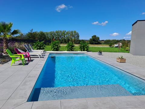 house with pool and enclosed garden