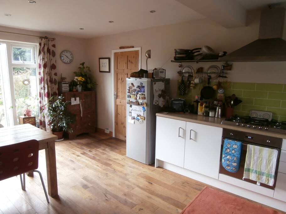 Large, light and airy kitchen with everything you might need.