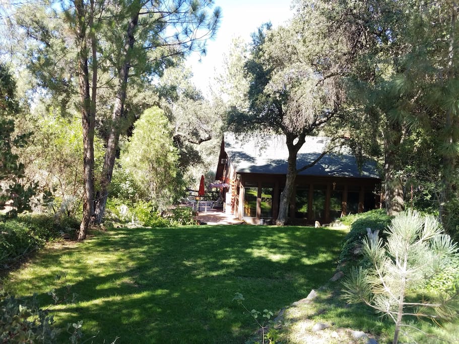 Back of house and side deck view