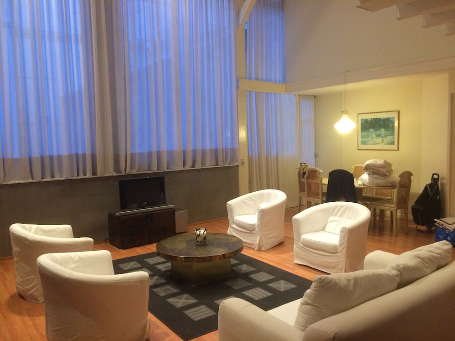 High Ceiling Living Room