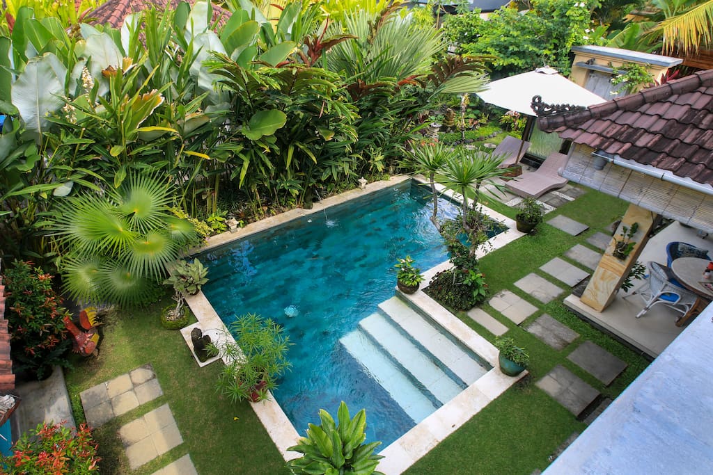 View of the Pool from the Upper Bedroom Suite