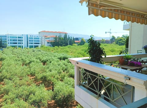 Popular Airbnb listing: Casa Myriam Marousi (View of olive groves + parking) in Δήμος Αμαρουσίου