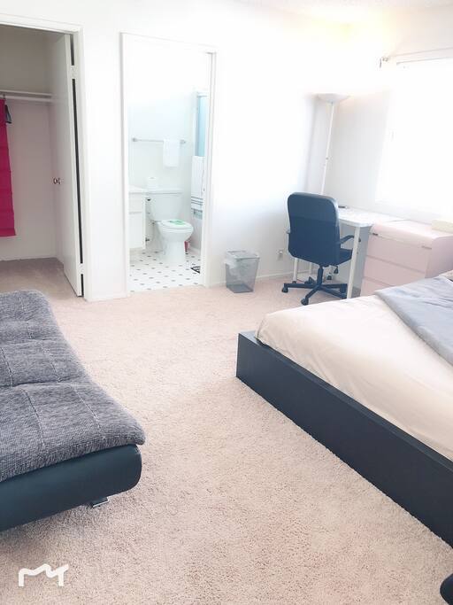 Big room with private bathroom