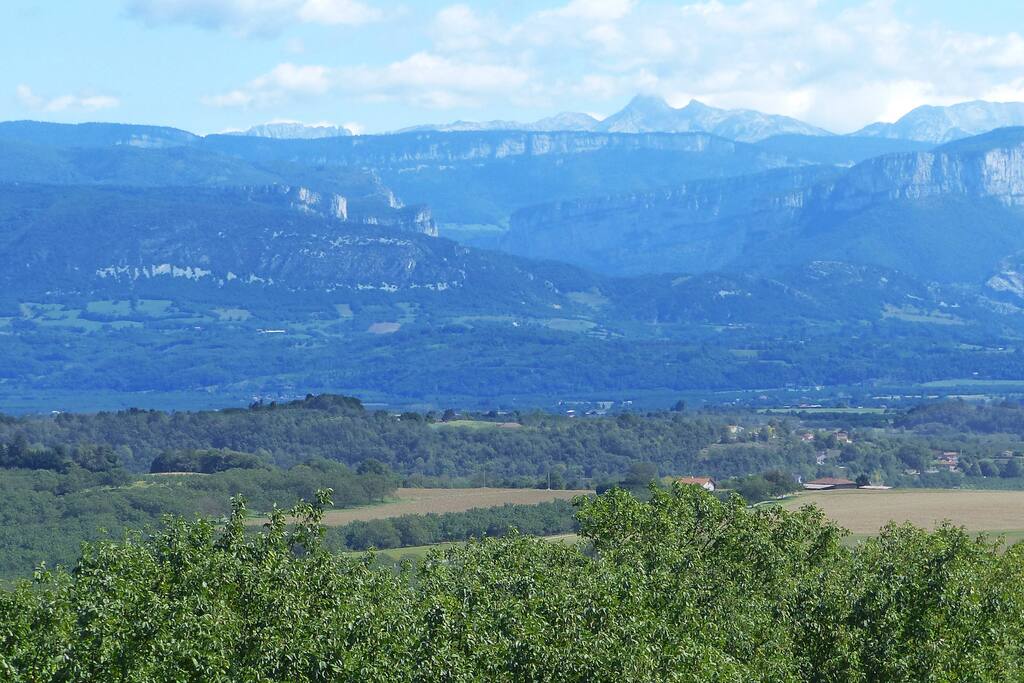 Vue sur le Vercors de la terrasse