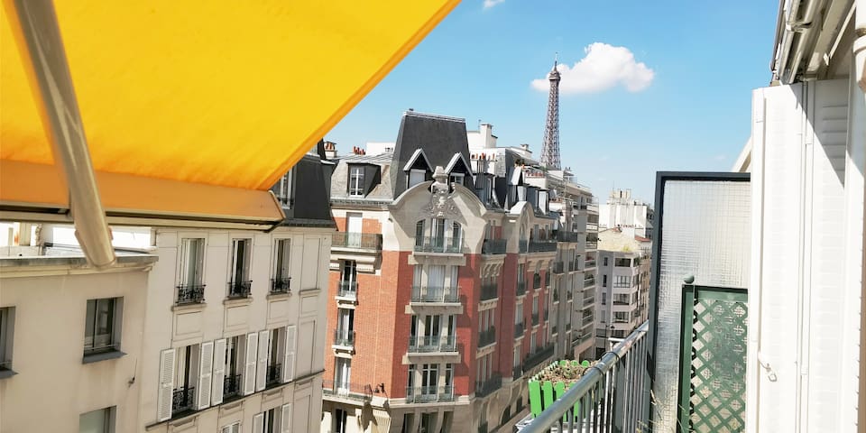 Appartement  vue Tour Eiffel- Bail mobilité