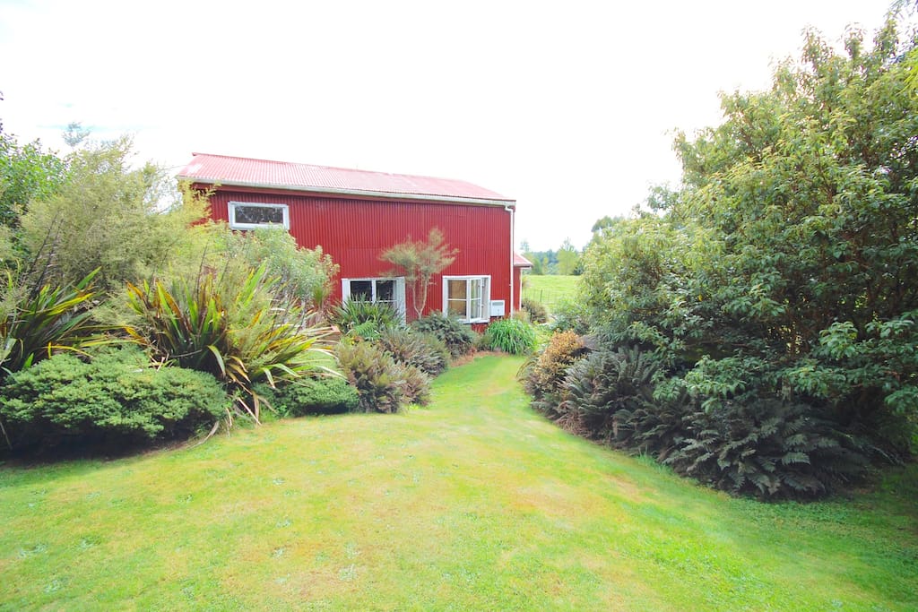 The Barn is surrounded by lovely gardens.