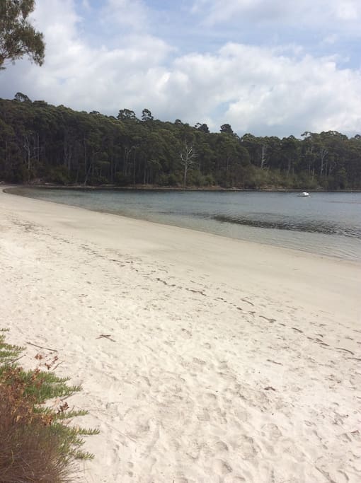 Beach just across the road